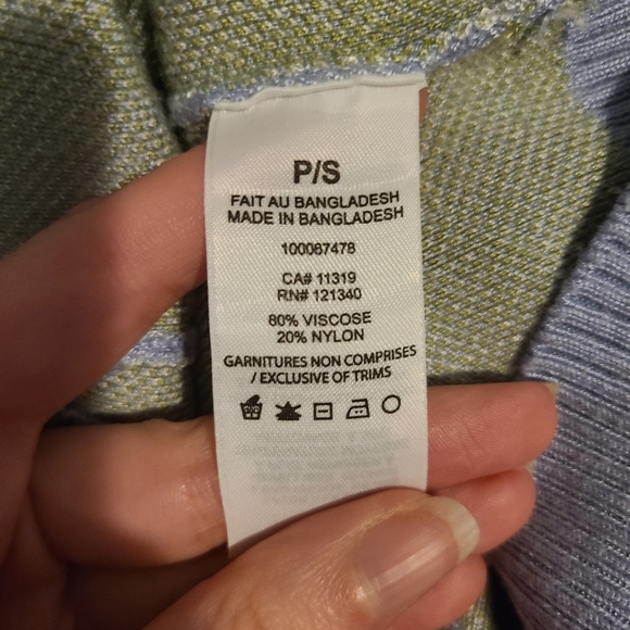 Garage Argyle Sweater Vest | US S | Blue, Green, White - Picture 5 of 5